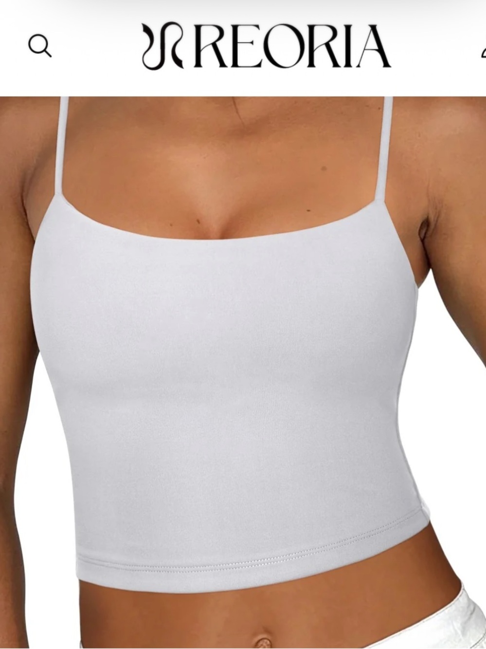 ReoRia Bundle Lot White & Nude Seamless Adjustable Spaghetti Strap Camisole